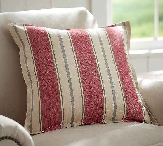 striped pillows pottery barn