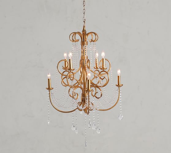 Luciana Crystal Chandelier Pottery Barn - Antique Gold Leaf Crystal Chandelier Luciana Crystal Chandelier Pottery Barn - Antique Gold Leaf Crystal Chandelier