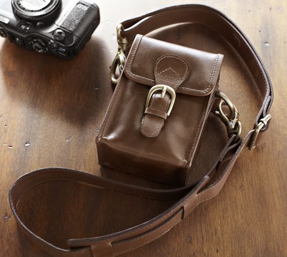 leather camera pouch