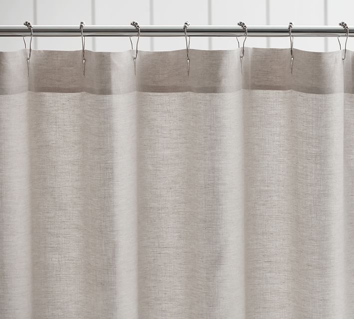 linen shower curtain