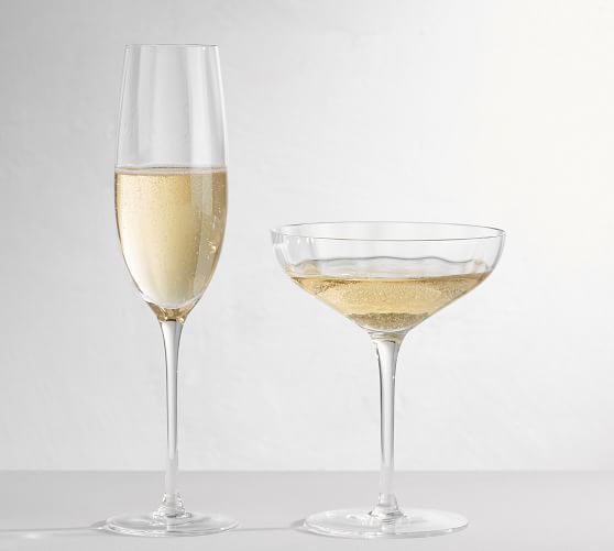 Optic Champagne Glasses | Pottery Barn