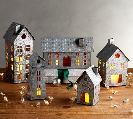 miniature tin houses