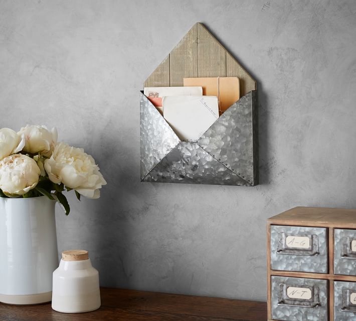 Brokers Wood Galvanized Wall Mount Mail Holder Pottery Barn - Wall Mount Mail Organizer Brokers Wood Galvanized Wall Mount Mail Holder Pottery Barn - Wall Mount Mail Organizer
