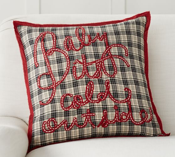 baby it's cold outside cushion