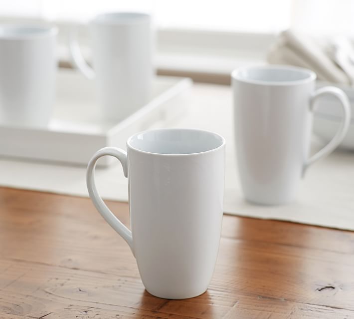 white porcelain mugs