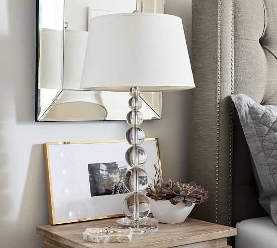 Stacked Crystal Table Lamp Base 