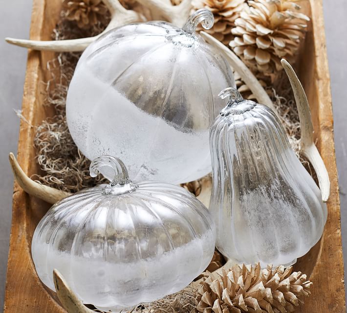 Frosted Glass Pumpkin | Candle Holder | Pottery Barn