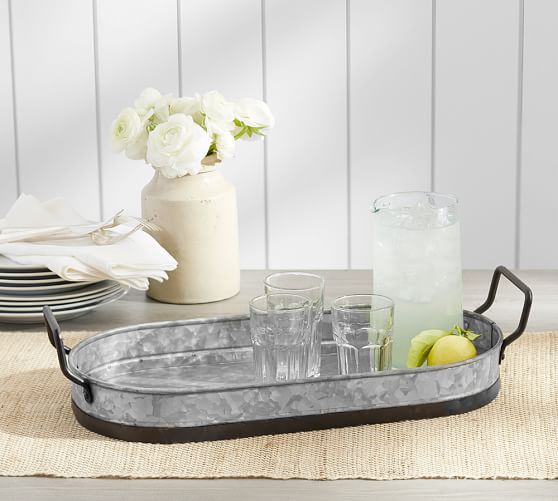 Galvanized Trays Decorative Objects Pottery Barn