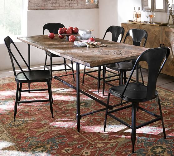 Dining Table With Metal Chairs, Dining Room Table With Metal Chairs