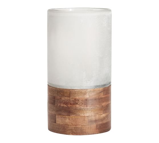 frosted candle holder