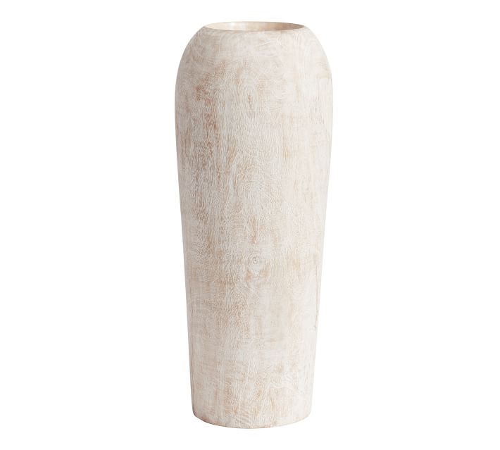 pottery barn wood vase
