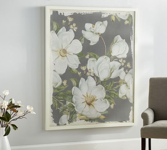 Magnolia Oversized Framed Canvas Wall Decor Pottery Barn - Botanical Wall Art Pottery Barn Magnolia Oversized Framed Canvas Wall Decor Pottery Barn - Botanical Wall Art Pottery Barn