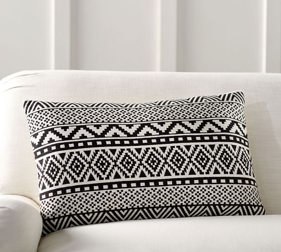 pottery barn black pillows