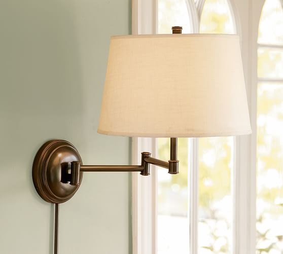 Chelsea Metal Swing Arm Plug In Sconce Base Pottery Barn - Wall Swing Arm Lamp Plug In Chelsea Metal Swing Arm Plug In Sconce Base Pottery Barn - Wall Swing Arm Lamp Plug In