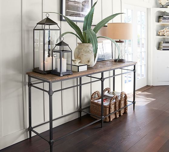 Parquet 71 Reclaimed Wood Console Table Pottery Barn