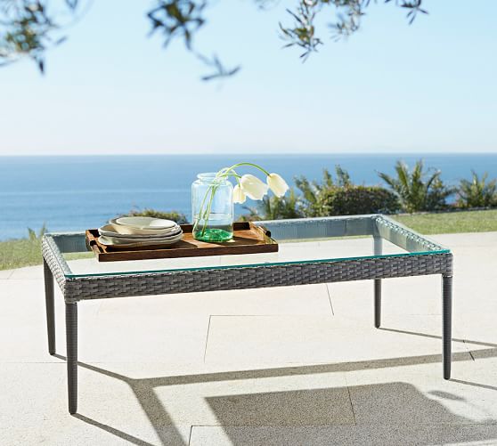 Cammeray All Weather Wicker Coffee Table Pottery Barn