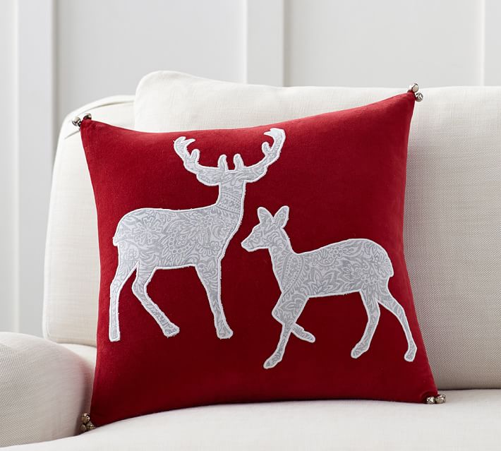 pottery barn deer pillow