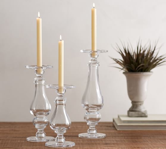 glass candlesticks
