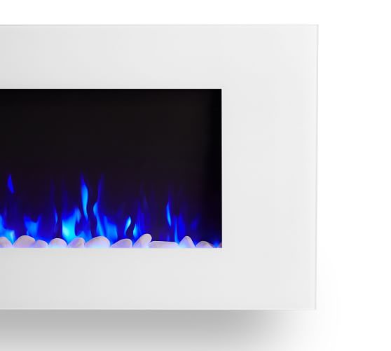 Blue Flame Electric Fireplace
 - Real Flame 50 Dinatale Electric Wall Fireplace Pottery Barn