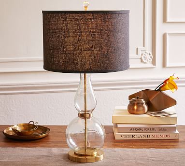 fluted glass table lamp