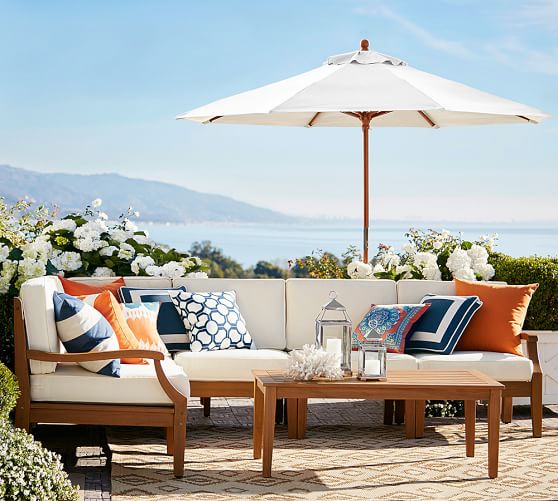 Hampstead Teak Outdoor Sectional Components Honey Pottery Barn - Pottery Barn Outdoor Patio Furniture Hampstead Teak Outdoor Sectional Components Honey Pottery Barn - Pottery Barn Outdoor Patio Furniture