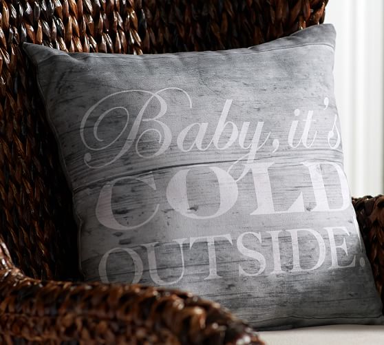 baby it's cold outside cushion