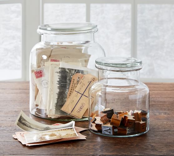 Lidded Glass Jar Pottery Barn