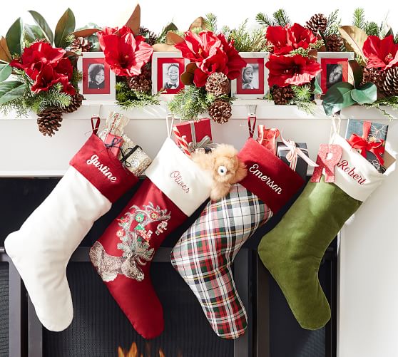 pottery barn personalized christmas stockings