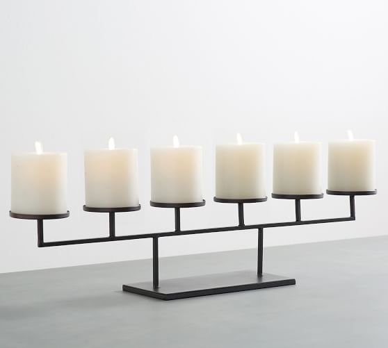 Row Centerpiece Pillar Candle Holders 