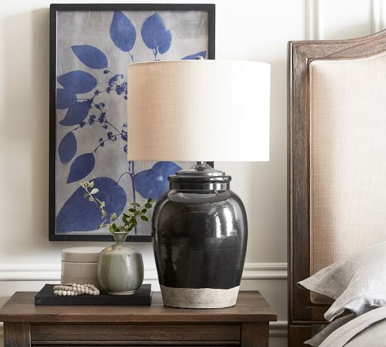 black ceramic lamp base