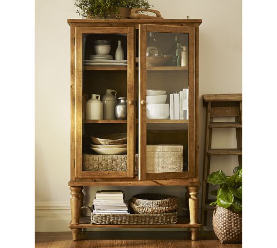 Sumner Glass Cabinet Pottery Barn