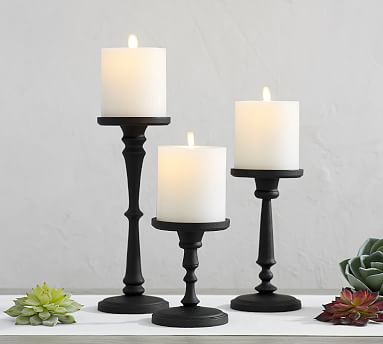 pillar candle holders for fireplace