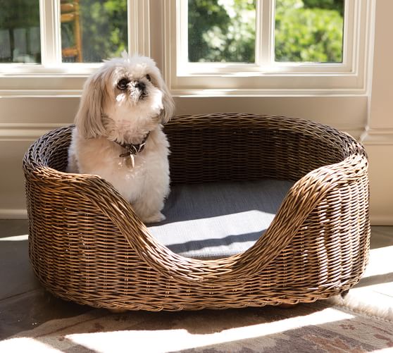 rattan pet bed