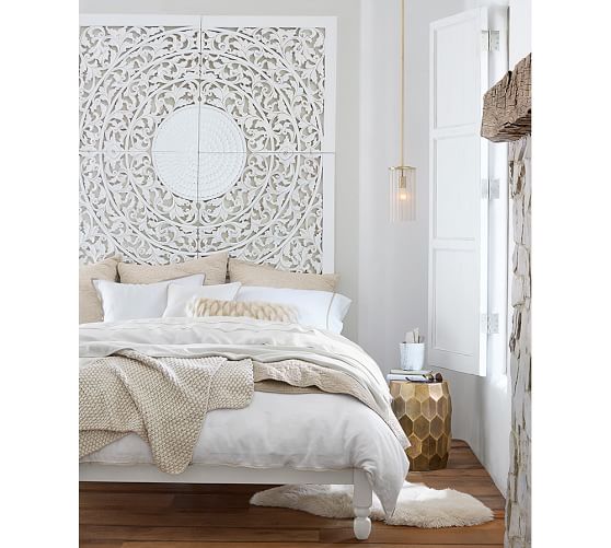 Carved Medallion Wall Art Panels Set Of 4 Wall Decor Pottery Barn