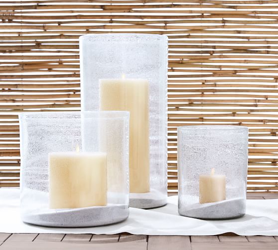 oversized glass candle holders