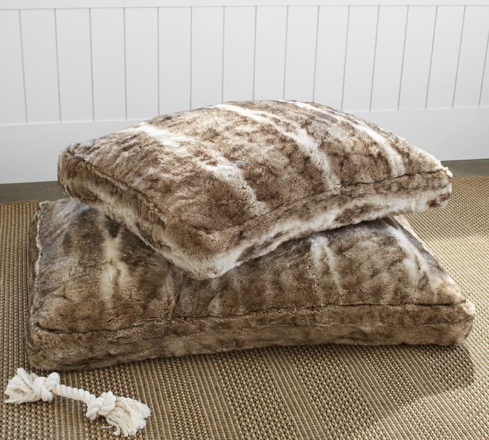 Faux Fur Pet Bed Cover - Caramel Ombre 
