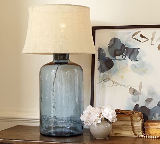 pottery barn glass table lamps