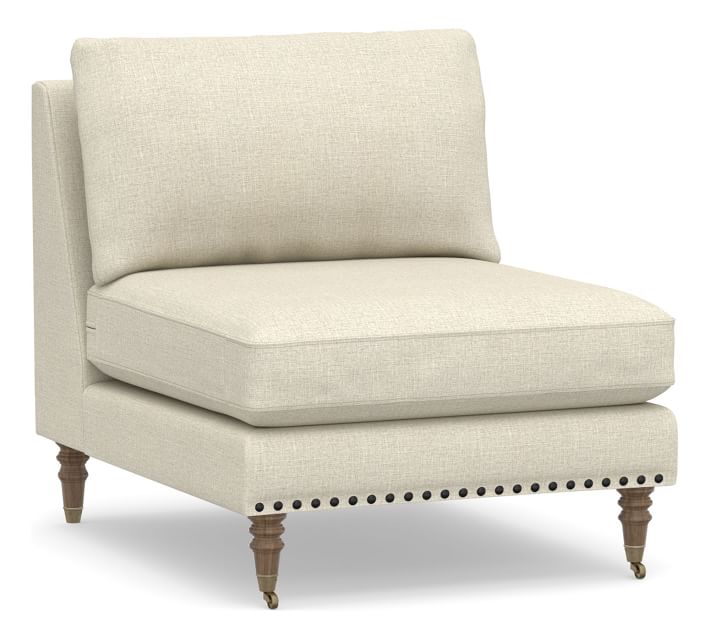 Tallulah Upholstered Armless Chair Pottery Barn