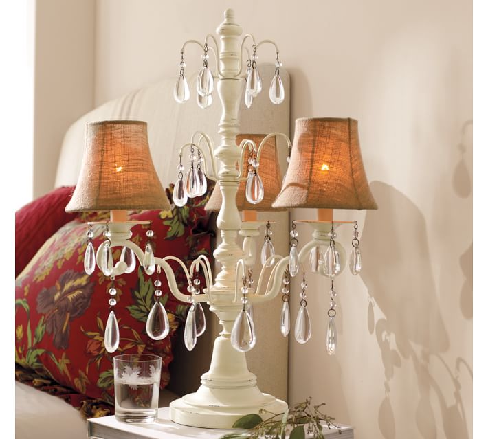 chandelier side table lamp