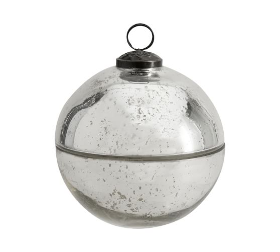 Mercury Glass Ornament Scented Candles Snow Currant Pottery Barn