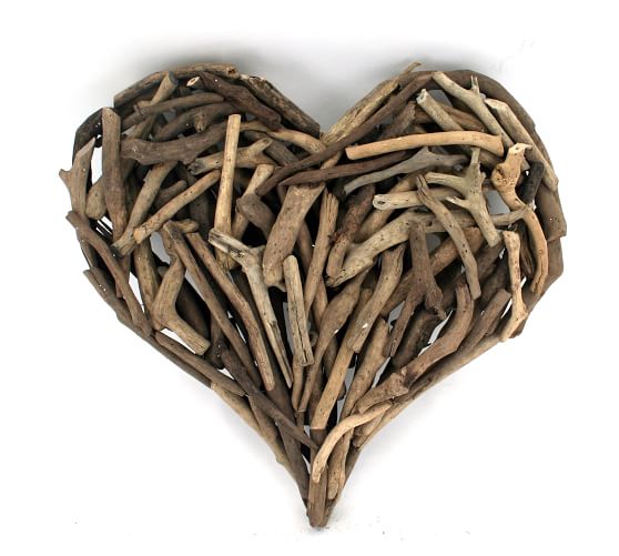 Driftwood Heart Wall Decor Pottery Barn