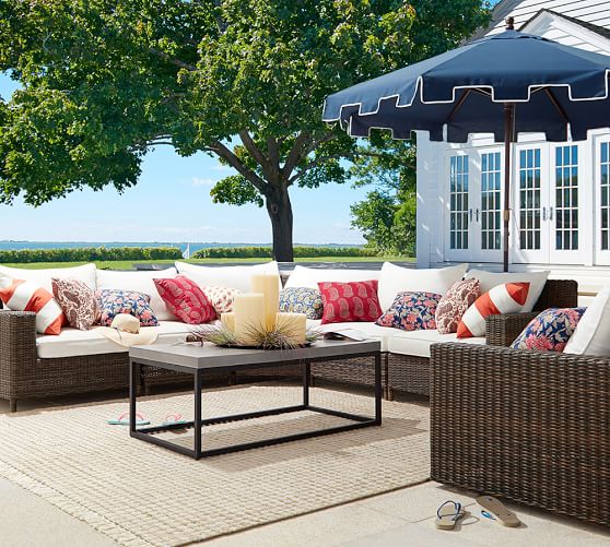 Capri Outdoor Umbrella Outdoor Umbrellas Pottery Barn