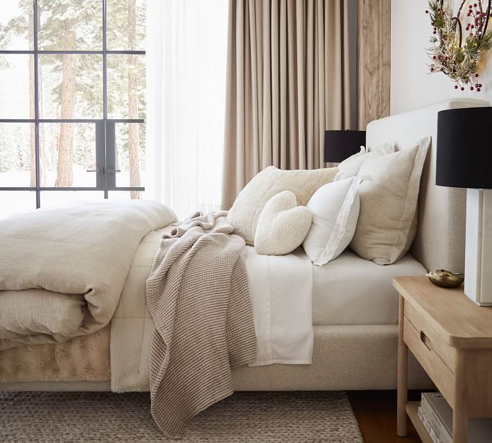 Alpine Faux Fur Quilt & Shams - Ivory