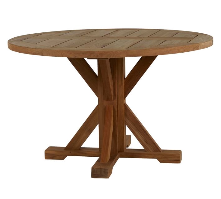 Karena 48" Teak Round Dining Table | Pottery Barn