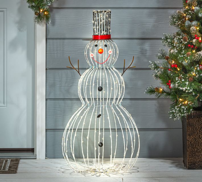 Light Up LED Indoor/Outdoor Snowman | Pottery Barn