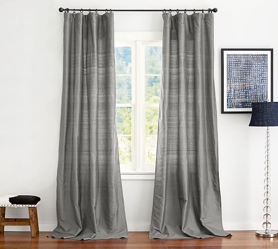 Dupioni Silk Rod Pocket Curtain Pottery Barn Dupioni Silk Rod Pocket Curtain