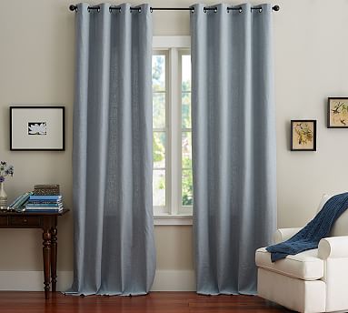 emery linen grommet blackout curtain