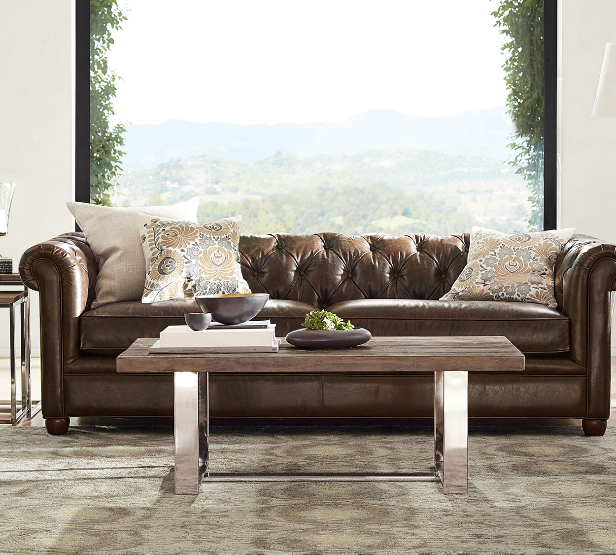 Chesterfield Leather Sofa Pottery Barn