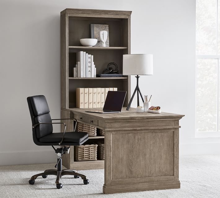 Livingston Peninsula Desk with 35" Bookcase Suite Pottery Barn