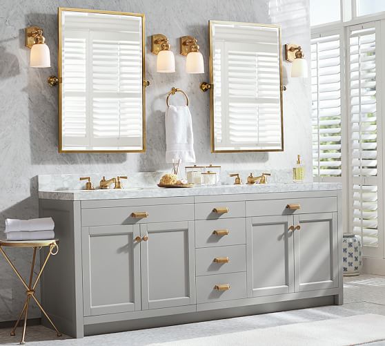 Kensington Pivot Rectangular Wall Mirror Pottery Barn